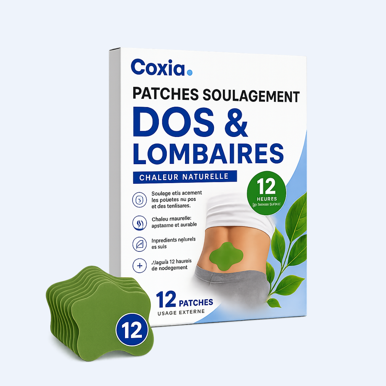 12 Patchs Soulagement Dos & Lombaires